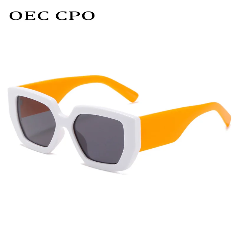 OEC CPO Steampunk Square Sunglasses New Women Men Multicolor Punk Sun Glasses Female Oversized Fashion Shades Eyewear UV400