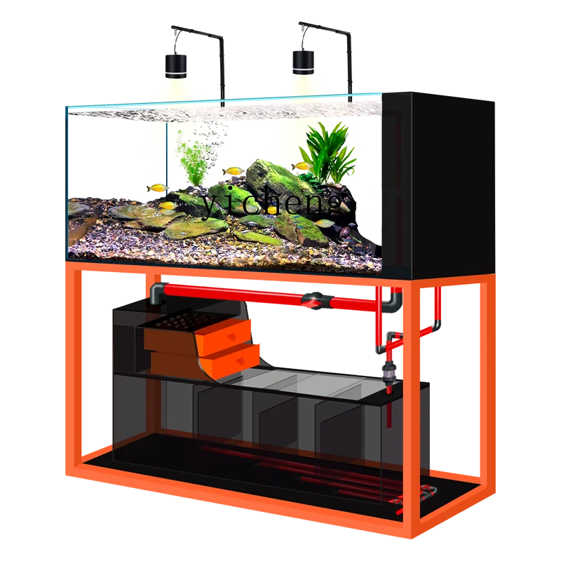 

ZC new professional grade industrial wind stream fish tank side overflow backpack office living room household fish tank