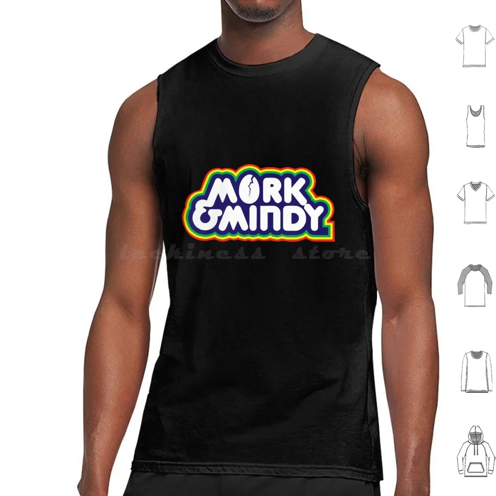 Mork y Mindy camisetas sin mangas chaleco sin mangas Mork Mindy culto Tv comedia años ochenta Robin Williams setenta Vintage Orson huevo divertido