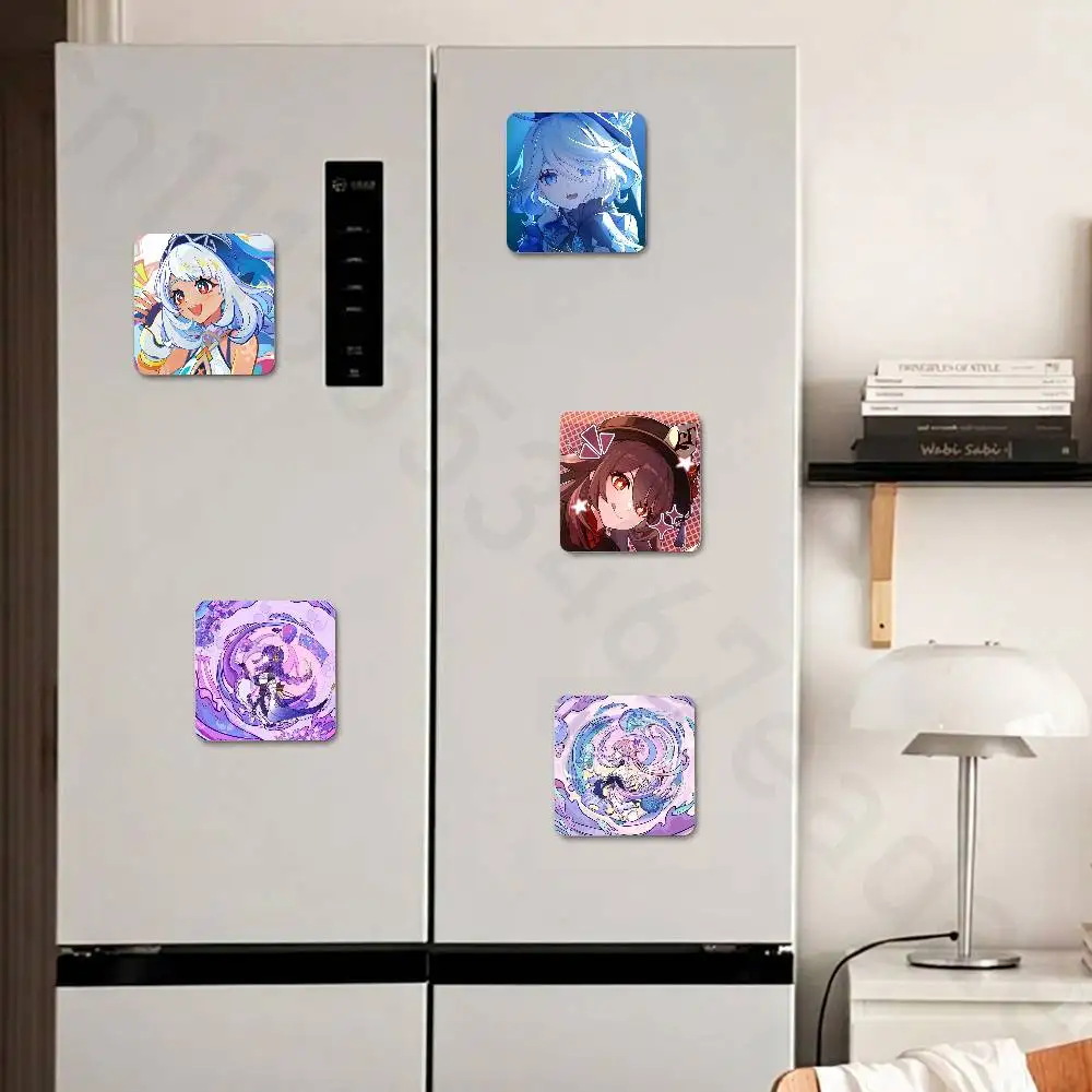 Genshin Impact Kühlschrankmagnete, magnetische Kühlschrank-Gedenkgeschenke für Küche, Büro, Schließfach, Reisen, Heimdekoration
