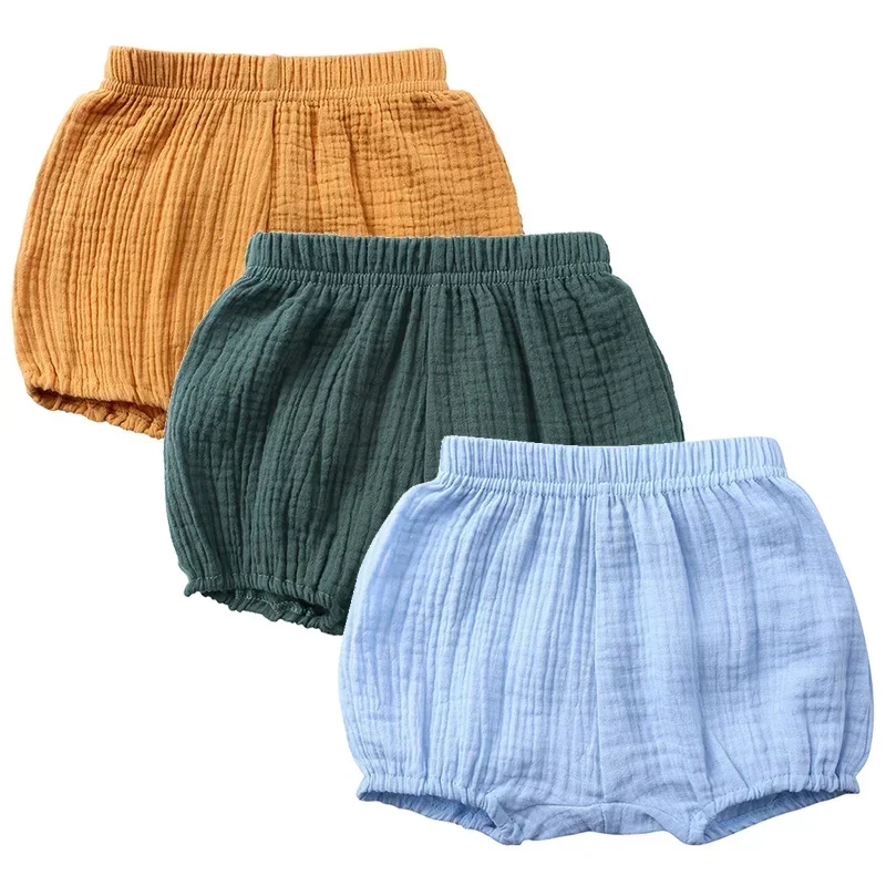 2024 New Baby Shorts Girl Boy Summer Pants for Toddler Kids Children Blank Plain Cotton Bloomers Solid Casual Clothing