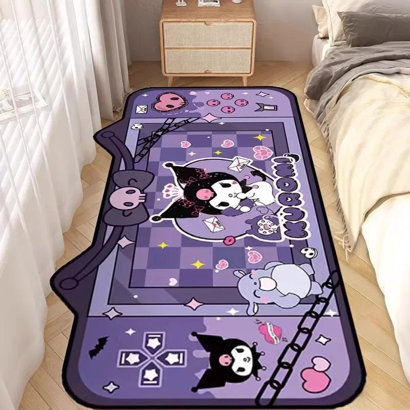 

Anime Kuromi Peripheral Carpet Bedroom Living Room Full Bedside Blanket Home Cute Stain-Resistant Floor Mat Home Decoractions