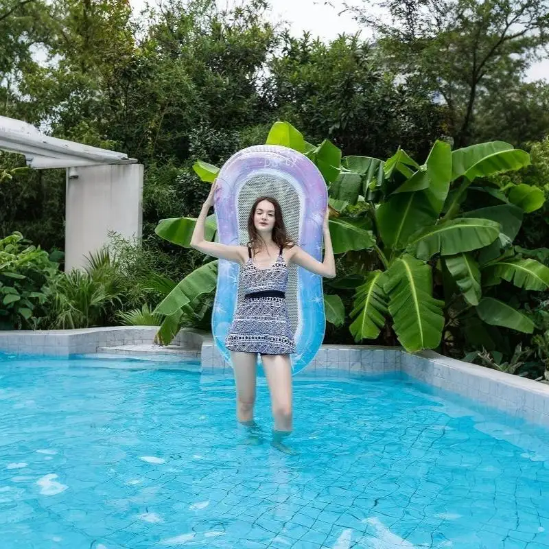 Aufblasbare Wasserhängematte, schwimmendes Schwimmbett, schnell aufblasbare, tragbare Poolmatratze für Outdoor-Wasserspiele, Poolpartys und Entspannung. – Detail 2