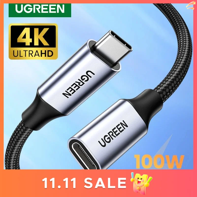 UGREEN USB C Cáp Nối Dài Nam Đến Nữ Loại C Mở Rộng Dây Thunderbolt 3 Cho Nintendo Switch MacBook Pro Google điểm Ảnh 3 2