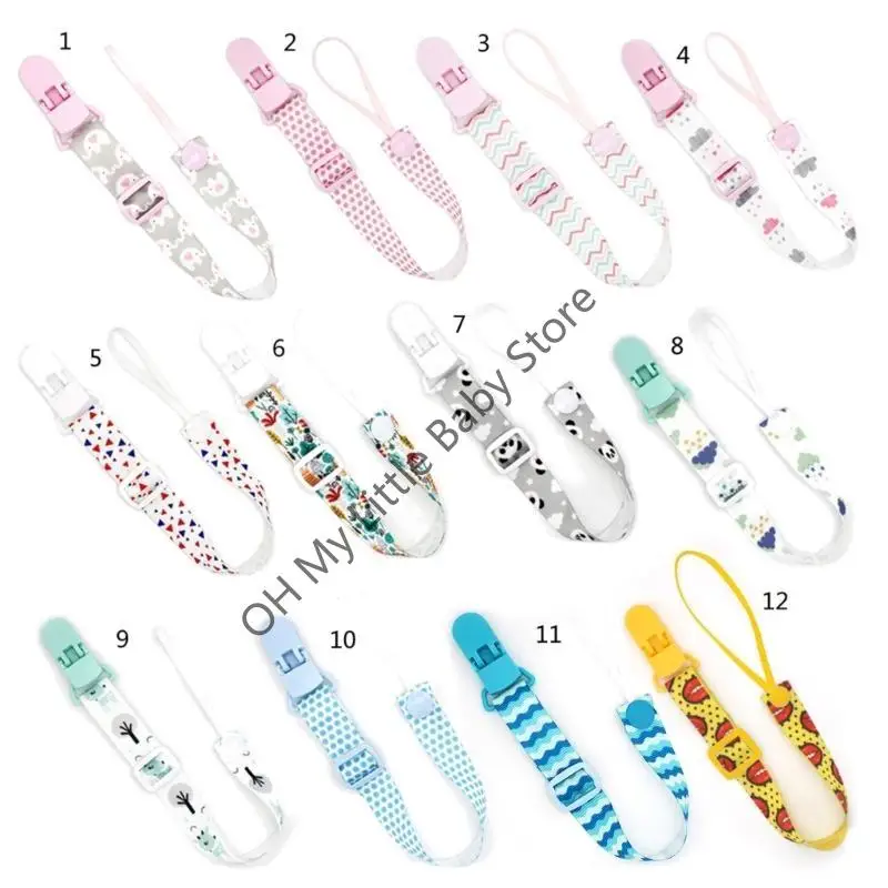 M76C الكرتون طباعة هوة كليب سلسلة الطفل عضاضة مصاصة سلسلة حامل كليب