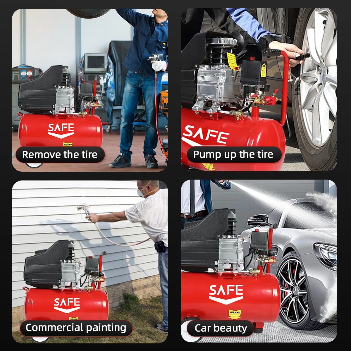 Safe and high-quality original equipment manufacturer direct drive tires for the coating industry 50L liters of compressed air