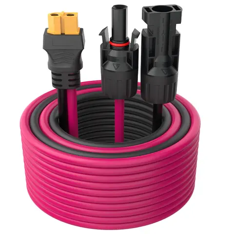 Solar-XT60 연장 케이블 12AWG 30A 태양광 커넥터-XT60 어댑터 케이블은 태양광 패널-휴대용 발전소에 적합합니다.