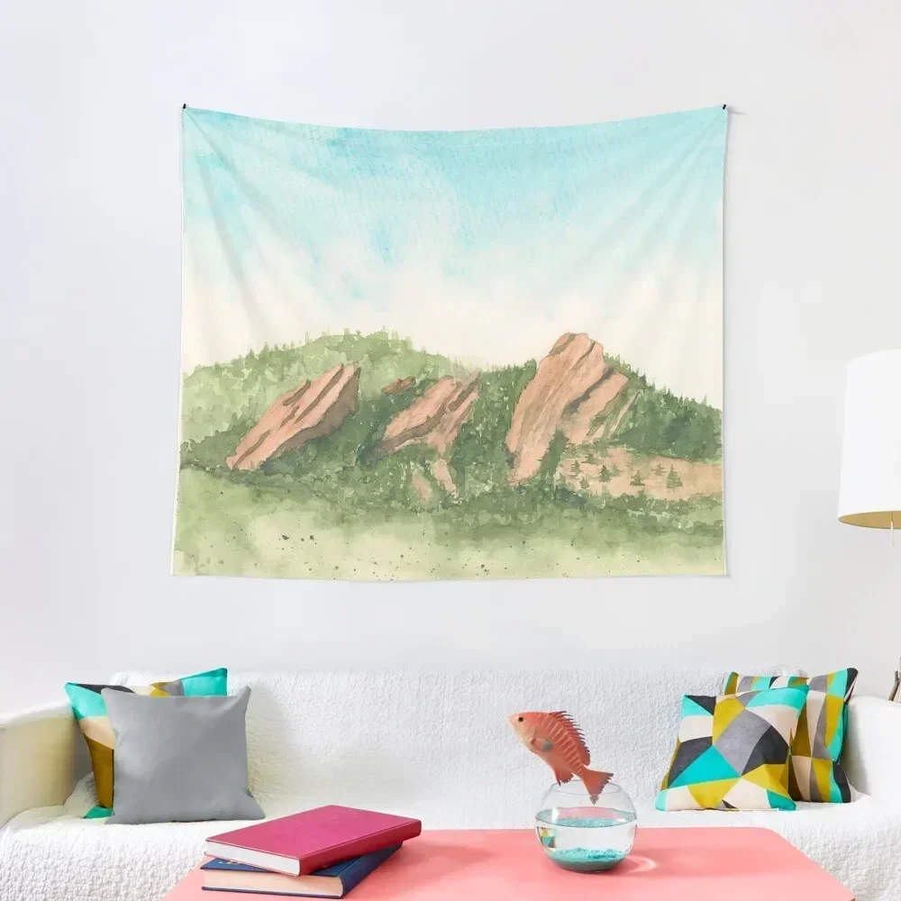 Flatirons Watercolor Tapestry Home Decorators Decorations For Room Tapestry