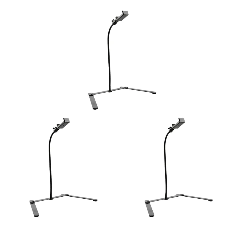 

3X Adjustable Tripod With Cellphone Holder, Overhead Phone Mount, Table Top Teaching Online Stand For Live Streaming