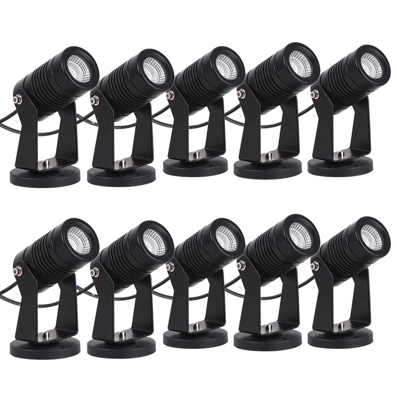 10PACK New Style COB Garden Lawn Lamp Light 220V 110V 12V24V Outdoor LED Spike Light 5W 7W Path Landscape Waterproof Spot Bulbs