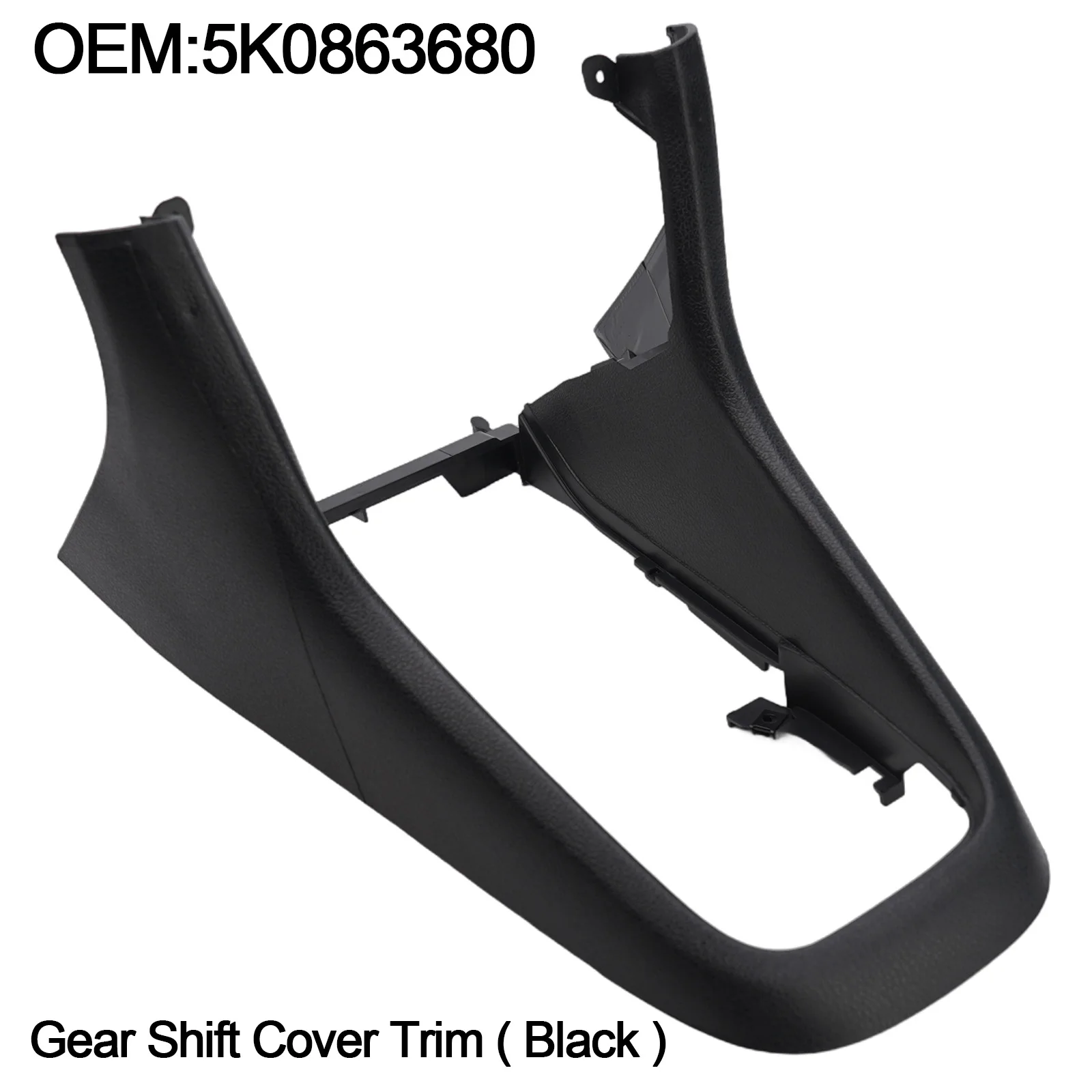 Center Console Frame Trim Shift Panel Cover For Golf 6 MK6 2008-2013 5K0863680 Black Replacement parts Interior Accessories