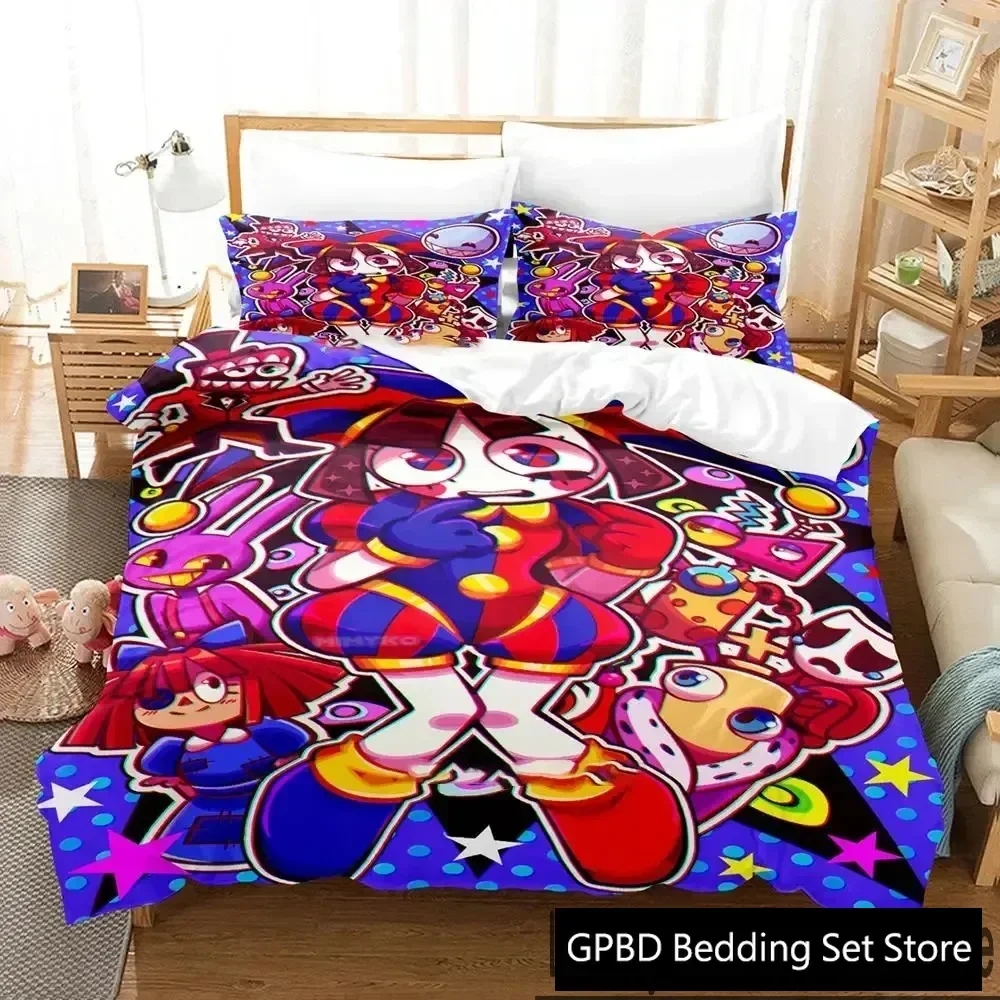 

3D Print Cartoon Amazing Digital Circus Bedding Set Bedroom Soft Modern Bedspreads Comefortable Duvet Cover Quilt Pillowcase