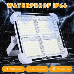 200W Rechargeable Solar Floodlight Outdoor Portable LED Multifunctional Spotlight Ip66 Waterproof Emergency Lighting Floodlight