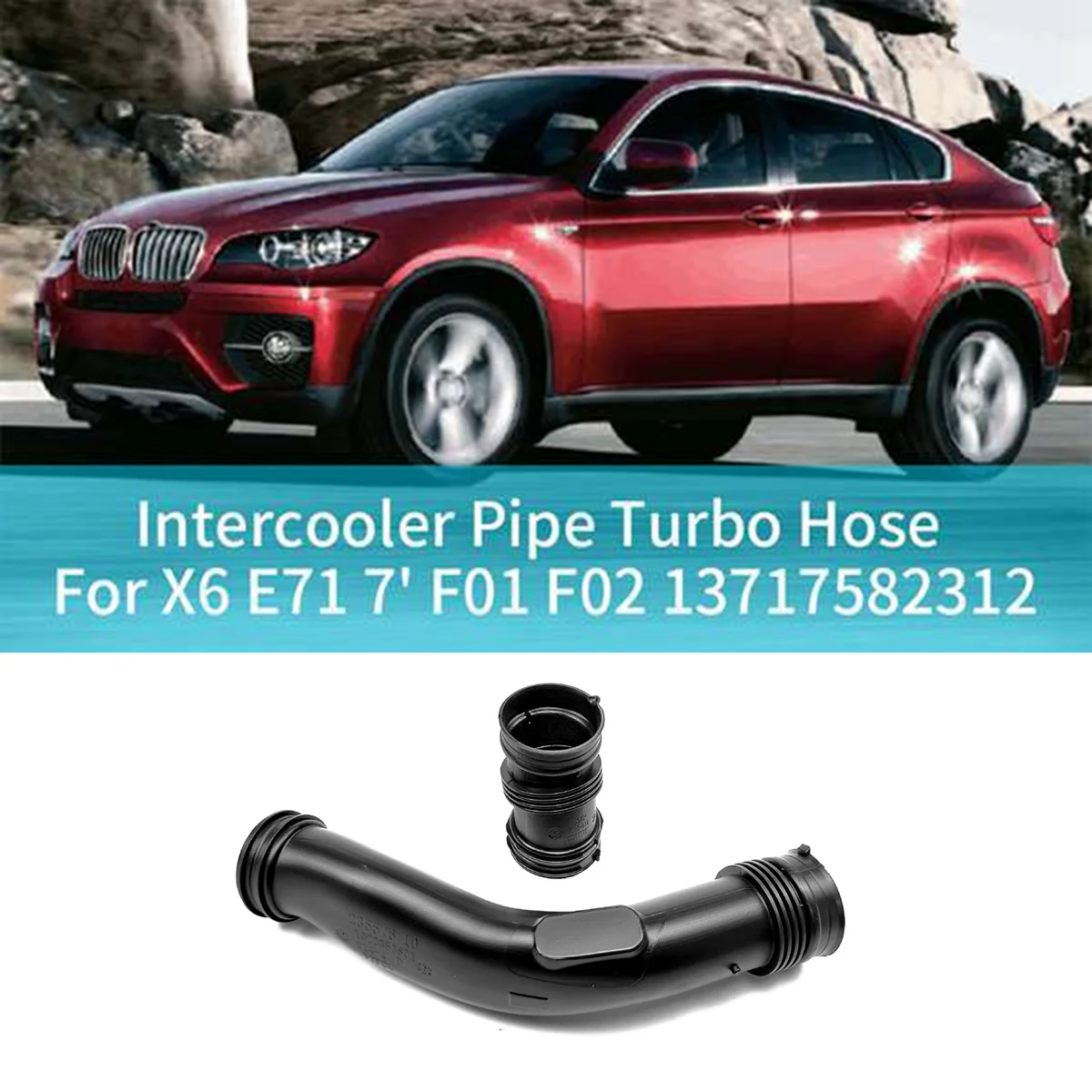 Tubo de Intercooler para coche, manguera Turbo para BMW X6 E71 7 'F01 F02, Intercooler 13717582312