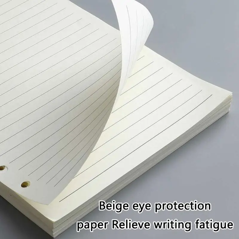 W89C A 5 Refillable Refill Paper Line Horizontal Line Paper 6 Holes Lined Filler Paper Replacement Sheets for Notes Journal