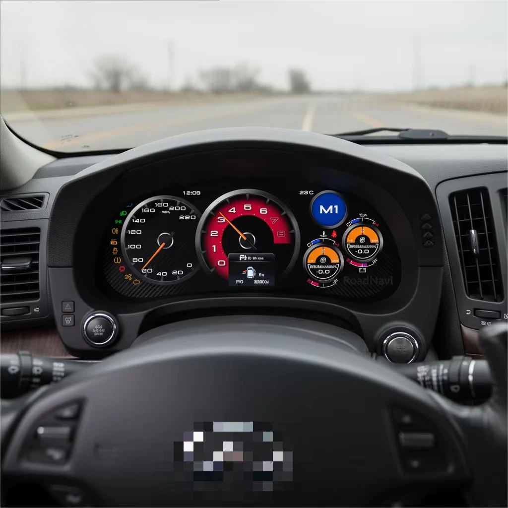 RoadNavi Car Dashboard Instrument Digital Speedometer for Infiniti G25 G35 G37 2008-2012
