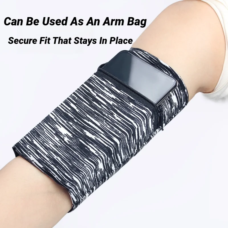 Zipper Running Wrist Bag Lightweight Phone Key Card Pouch Sweatproof Gym Fitness Sports Cycling Armband Arm Bag image 2