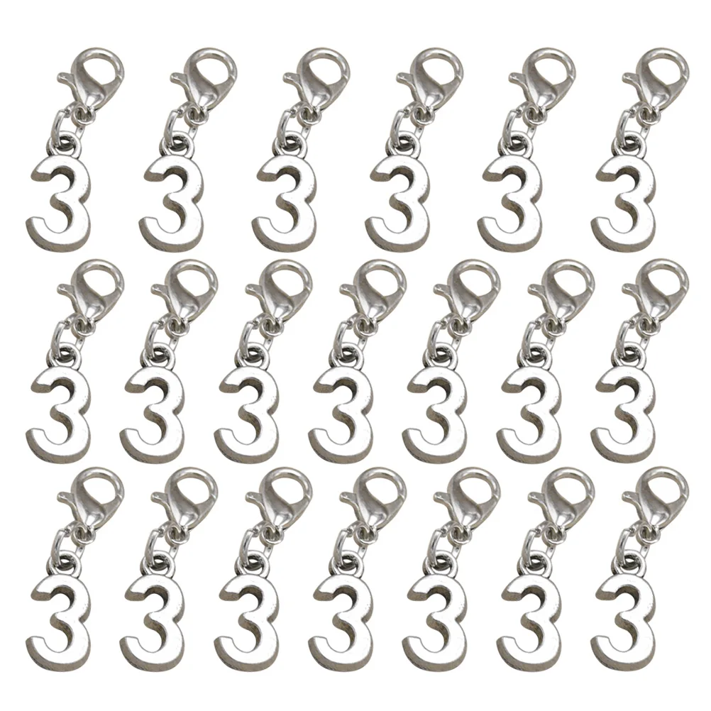

20pcs Lobster Clasp Earrings Alloy Diy Charm Pendant Set 3 Shapes For Jewelry Making Necklaces Bracelets Keychains Scrapbooking