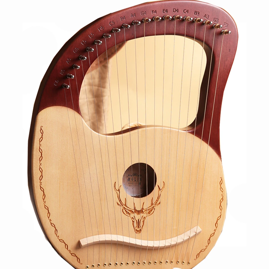 

Wooden Mahogany Lyre Harp With Pickup Tuning Tools Musical Instruments Reindeer 19 Strings/ 16 Strings Lyre /10 Strings