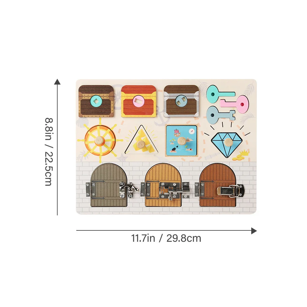 Déverrouiller des jouets de planche occupée pour bébés, porte sensorielle en bois Montessori, tout-petits, enfants et bébés