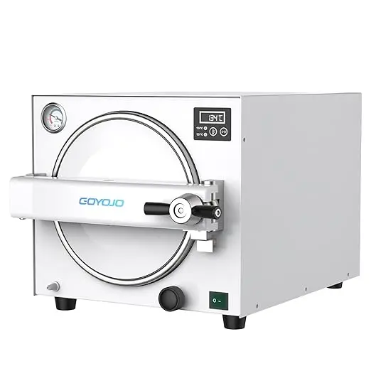 GOYOJO 18L Dental Steam Autoclave Sterilizer Tabletop Class N High Pressure Steam Sterilizer with Digital Control & Fast Cycle – for Tattoo, Beauty Salon, Lab & Solid Tools