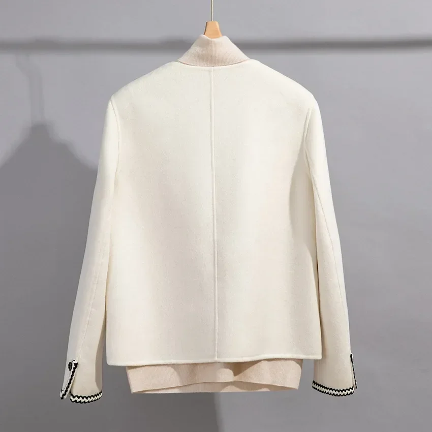 

Xiaoxiangfeng double-sided cashmere coat, women's short high-end temperament commuter wool top, new coat.