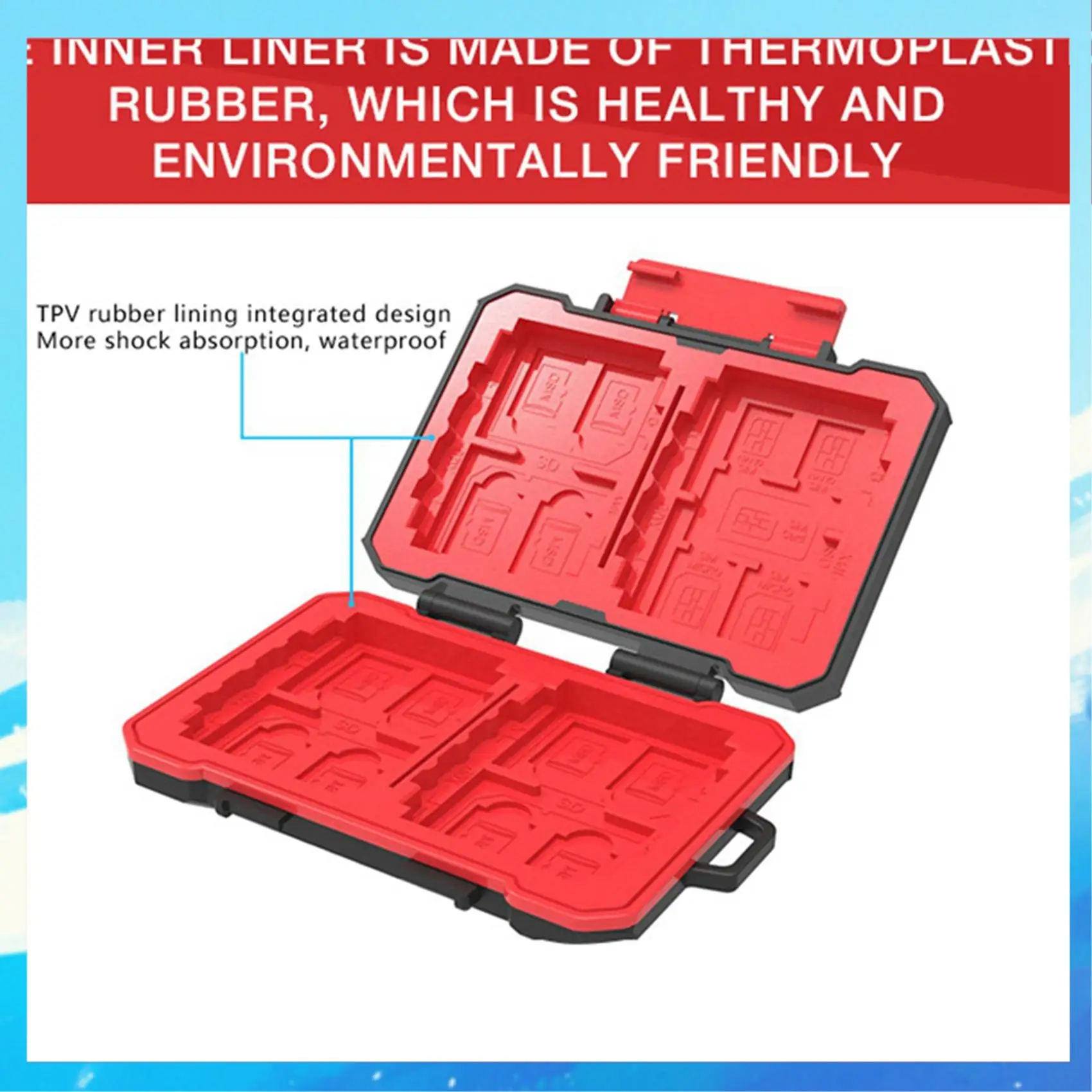 3X Desiontal Waterproof SD Card Holder Large Capacity SIM/SD/MSD/CF Card Case For Canon/Nikon/Sony/Fujifilm/Olympus-[A49T]