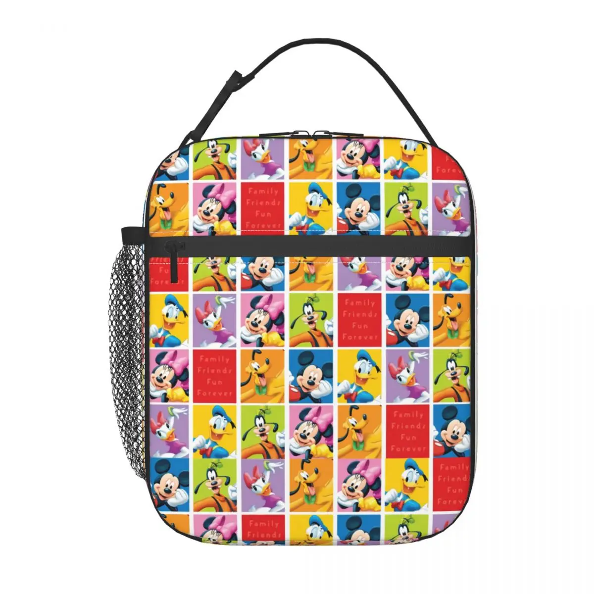 Custom Mickey Mouse Collage Anime Resuable Lunch Box for Women Multifunction Cooler Thermal Food Insulated Lunch Bag Office Work