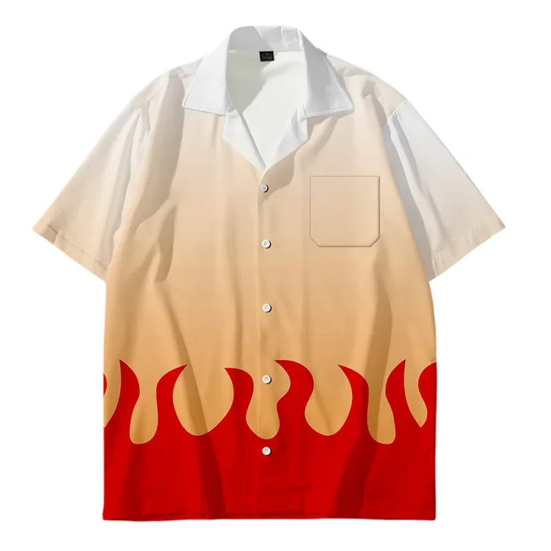 เสื้อคอสเพลย์อะนิเมะฆ่าปีศาจเครื่องแต่งกาย kisatsutai เสื้อพิมพ์ลาย3D kamado tanjirou ปกเสื้อแขนสั้นสำหรับผู้ชายผู้หญิง