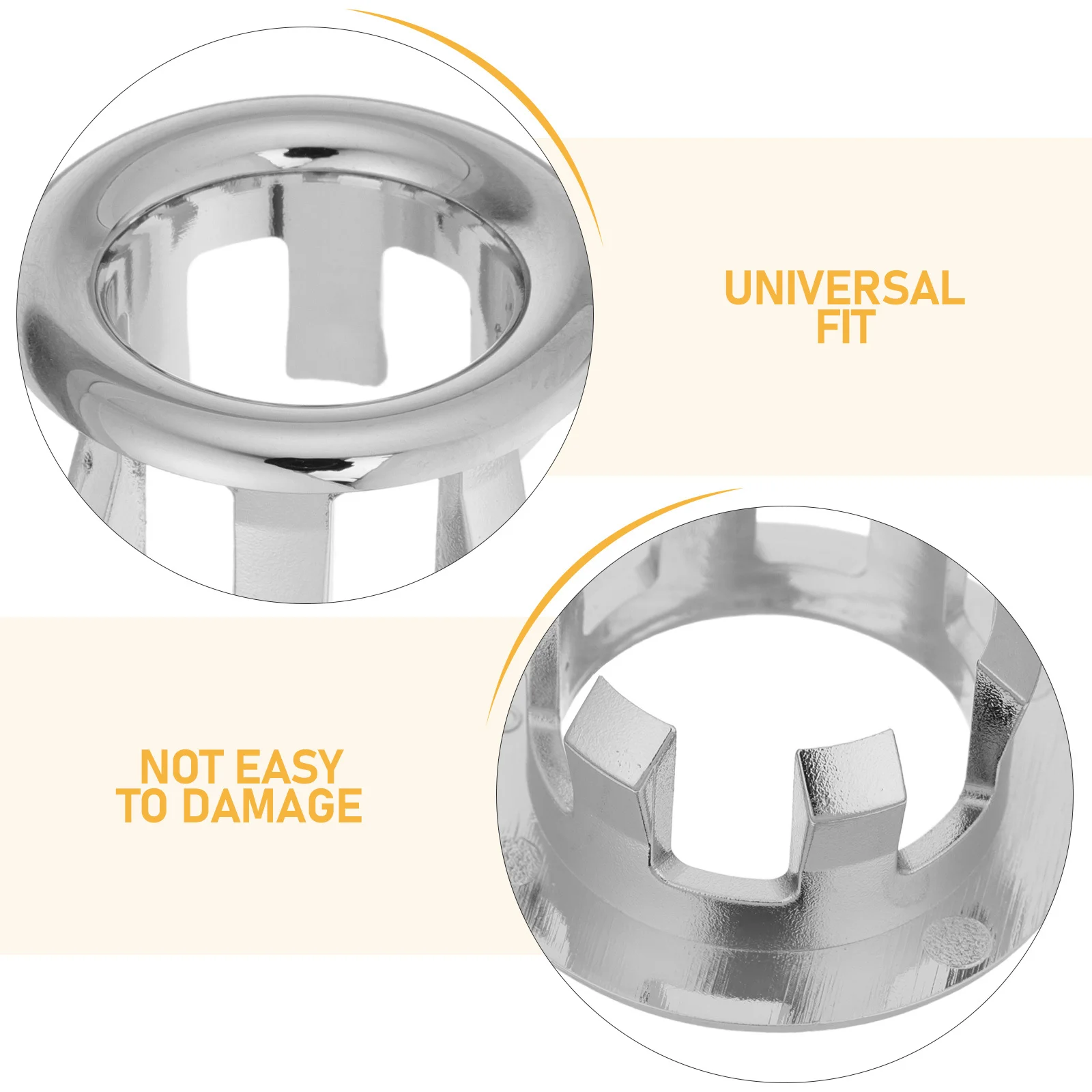 12Pcs Wash Basin Decorative Cover 30Mm Round Sink Overflow Cap for Bathroom Vanity Prevents Water Spill and Debris Blockage