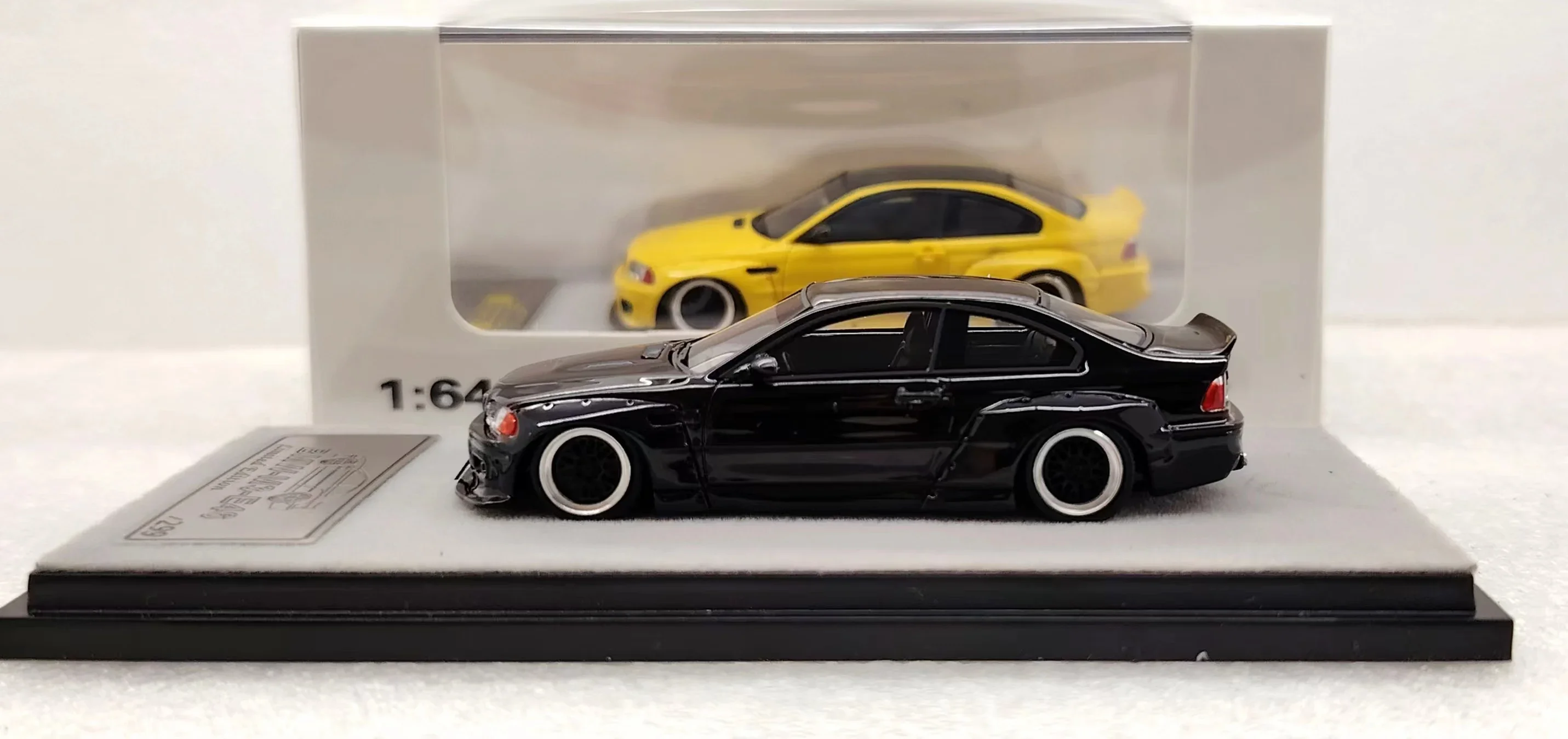 Qidian-レジンカー,車のモデル,グレーとブラック,m3,csl,e46,1:64