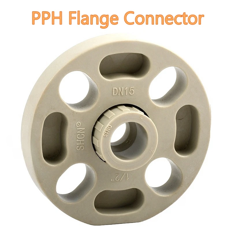 1PC I.D 20~63mm PPH Flange Plate Hot Melt Garden Irrigation Water Pipe Connectors System Water Pipeline Industrial Fittings