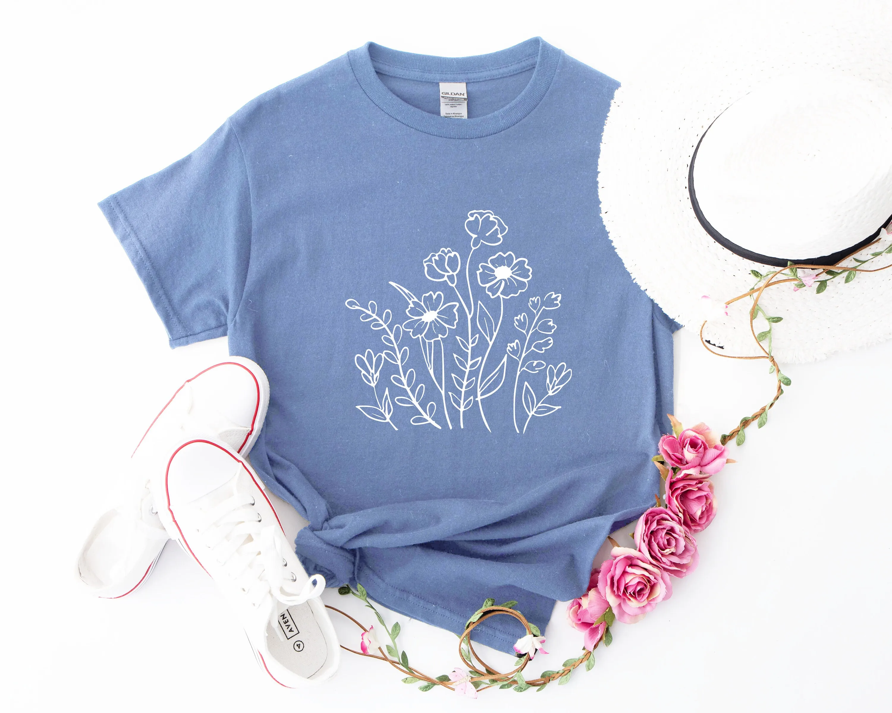 Wild Flowers T Shirt Wildflower Floral Botanical Flower Nature Lover