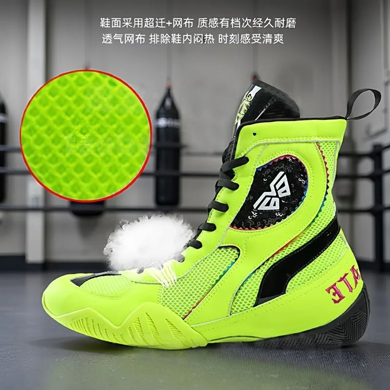 Luxury Brand Wrestling Shoes Men Women Black Green Boxing Shoes for Unisex Breathable Gym Training Shoe Boxing Fighting Boots