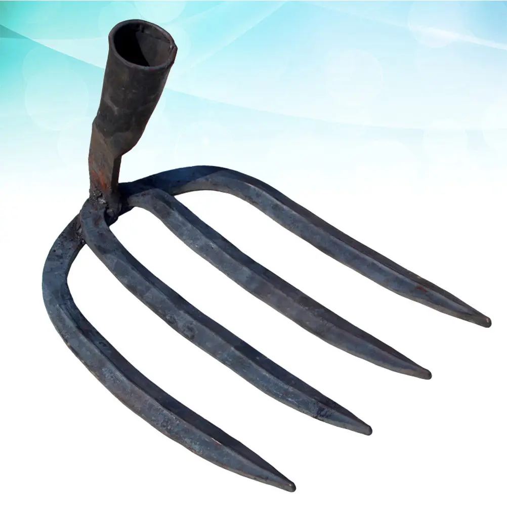 

Грабли с 4 зубьями, прочные металлические садовые грабли для аэрации почвы, сбора листьев, ухода за садом, подготовки к посадке, незаменимый инструмент для садоводства