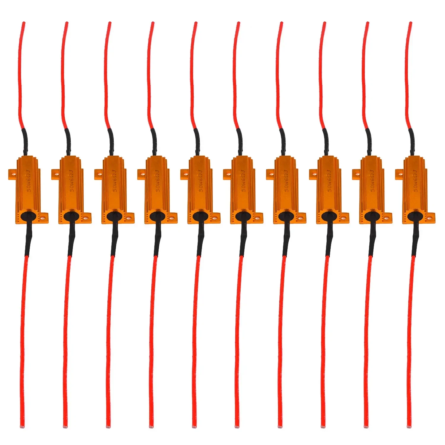 

10Pcs Car 50W Loads Resistors Error Flash Canbus For LED Bulbs Turning Signal Fog Lamps Reverse Lights Daytime Running Lights
