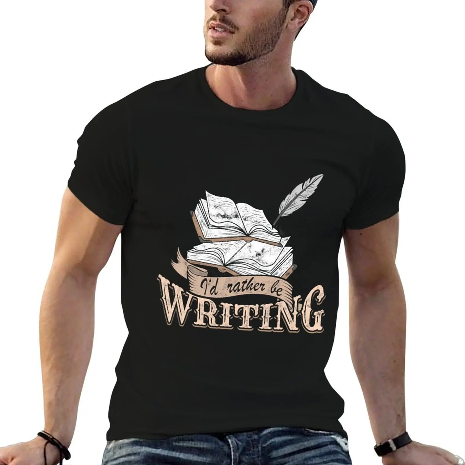 I'd Rather Be Writing Book Reader T-Shirt new edition shirts graphic tees men clothings