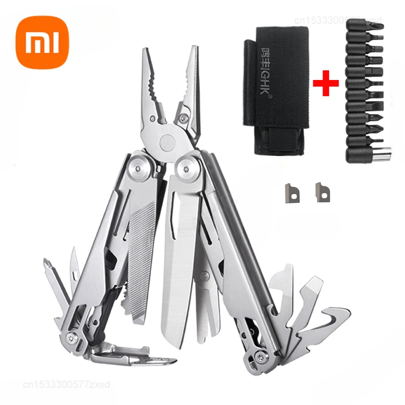 Xiaomi ghk 15 in 1 edc Multi-Werkzeug zange Klappmesser Schraubens chl üssel Säge tasche