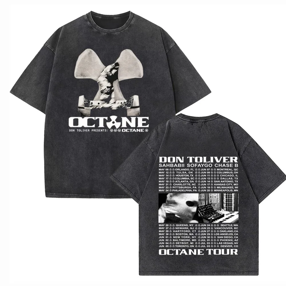 Don Toliver Octane Tour 2026 Cotton T-shirt Vintage Summer O-Neck Short Sleeve