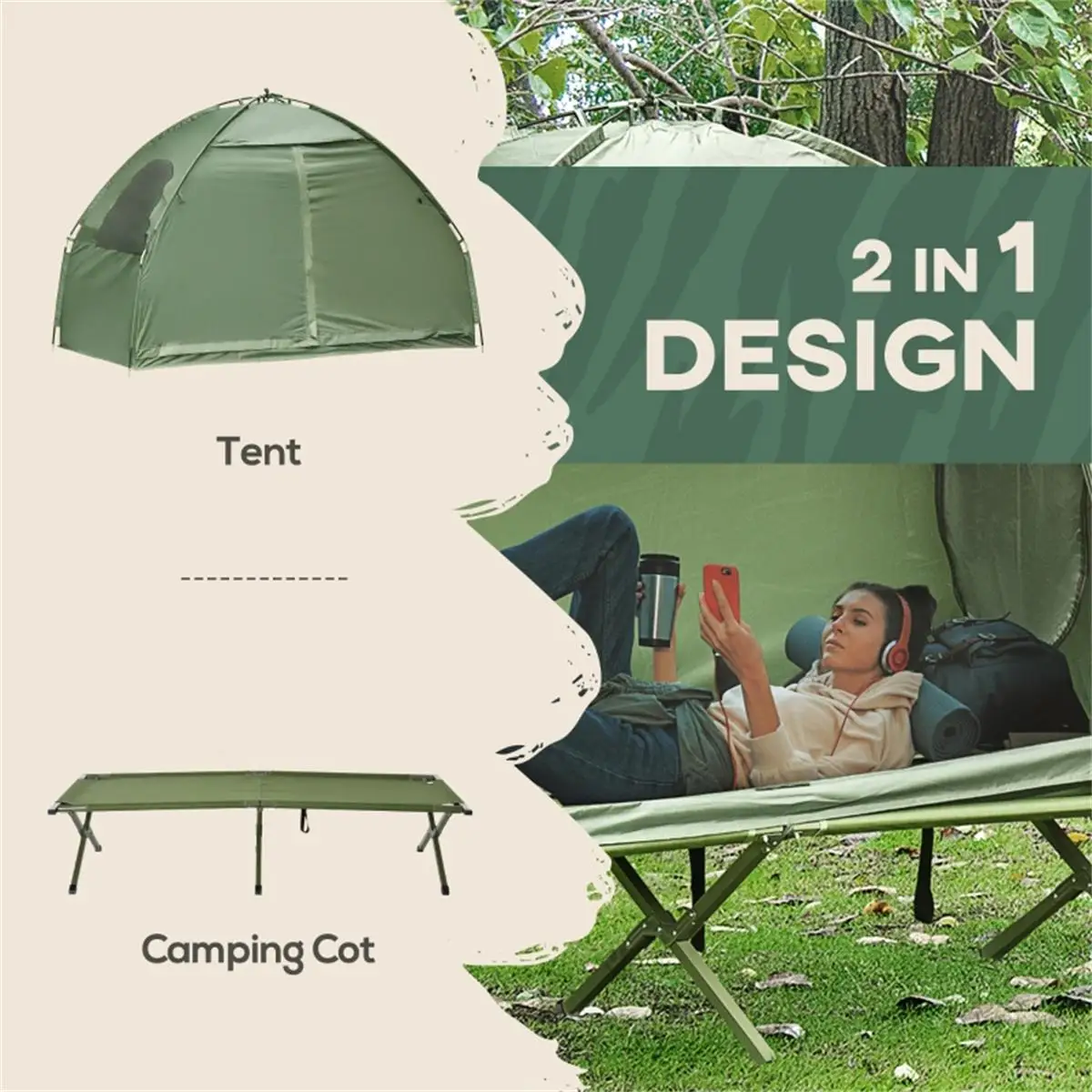 Portable Foldable Camping Tent - Lightweight, Easy Setup, Waterproof Outdoor Shelter