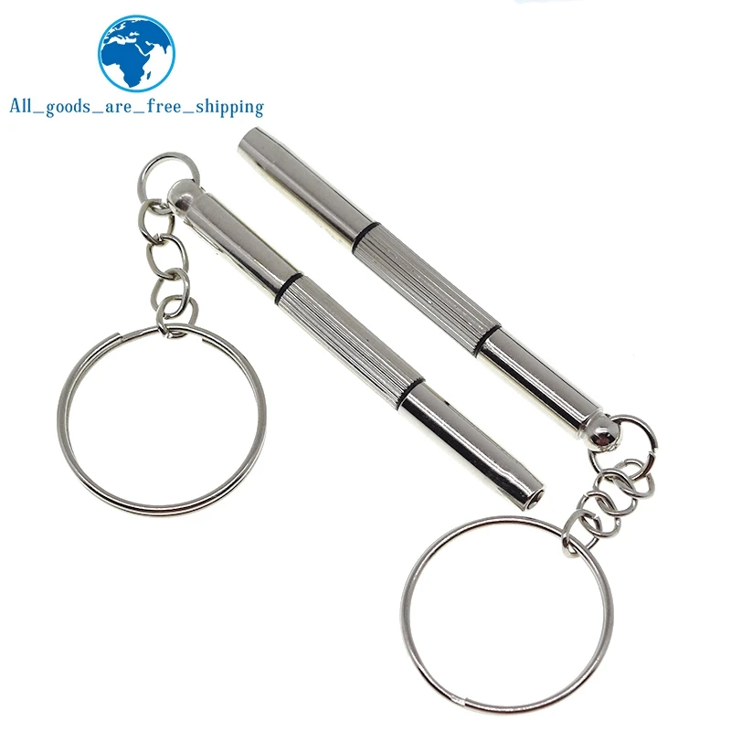 Portable 3 In 1 Screwdriver Eyeglass Sunglass Watch Repair Screwdriver Set Keychain Stainless Steel Mini Screwdriver Hand Tools