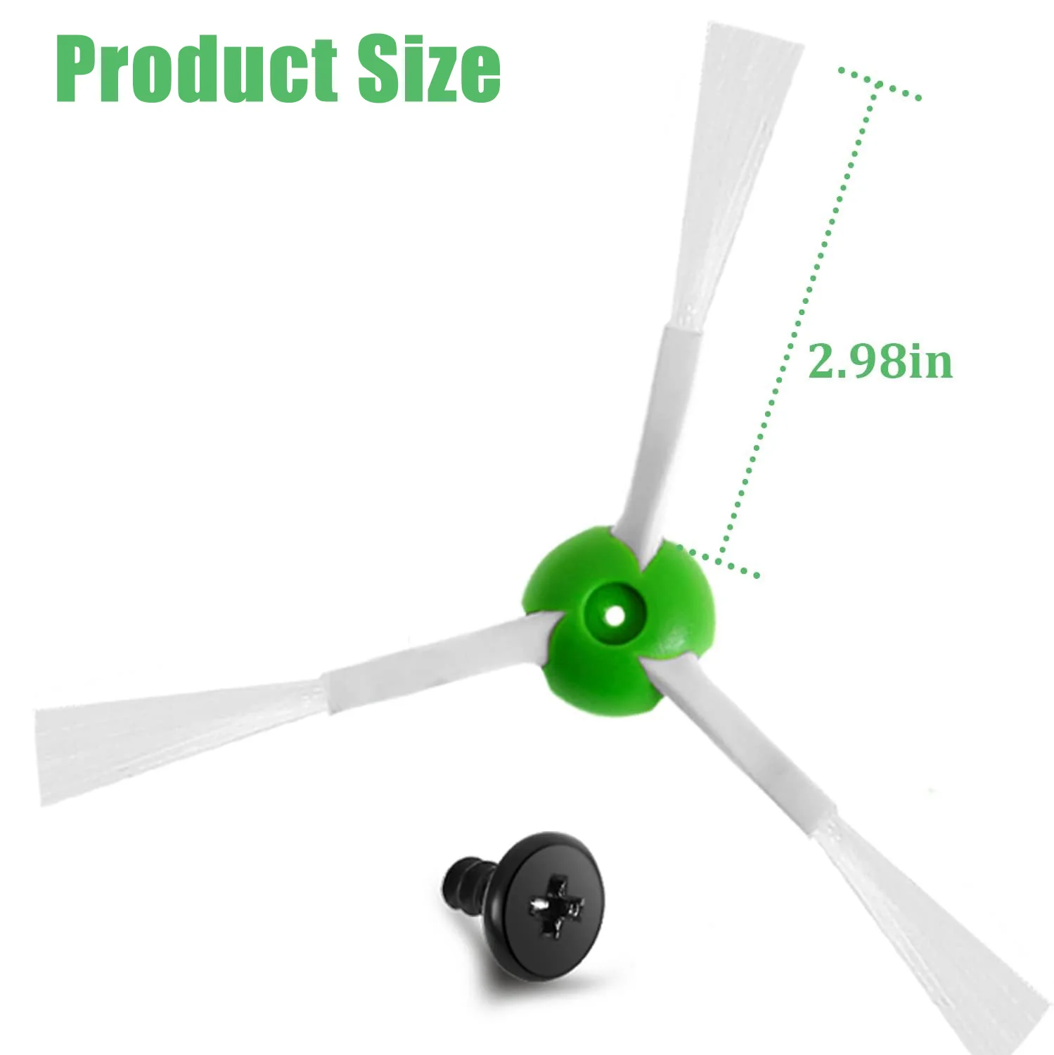 Escova lateral para iRobot, aspirador de pó, i3, i3, i4, i6, i7, i7, i8, i8 Plus, E5, E6, E7, J7, J7 Plus, 12pcs