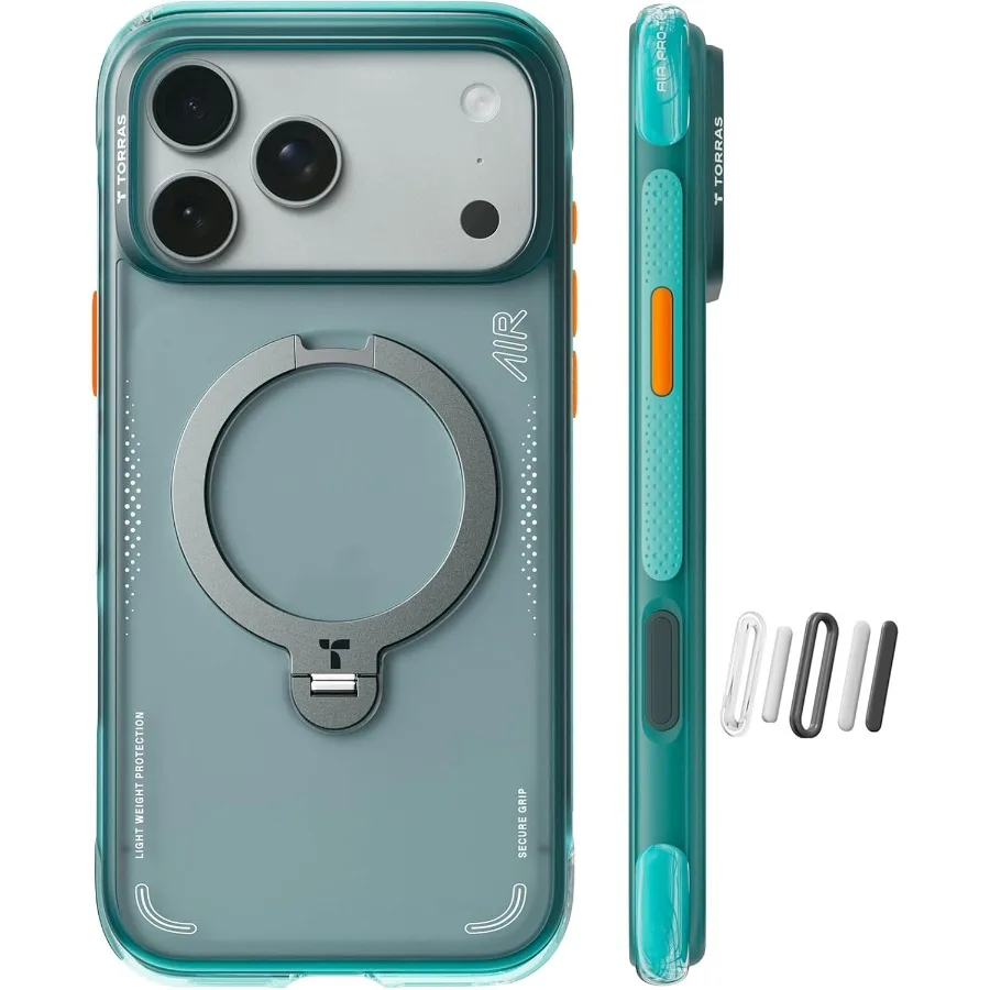 حامل مغناطيسي 360 متوافق مع iPhone 17 Pro Max 6.9 لـ MagSafe Mil-grade Drop حافظة هاتف مقاومة للصدمات مع شركة الكاميرا #1