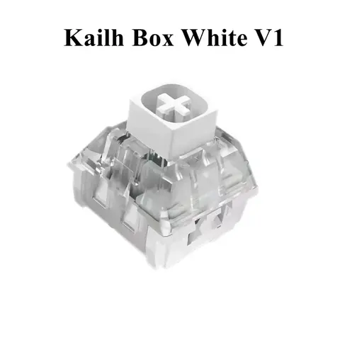 Kailh Box White V1 3Pin Clicky Tactile Switch Custom Mechanical Keyboard Kit Accessories Sound Crisp IP54 Waterproof RGB Gaming