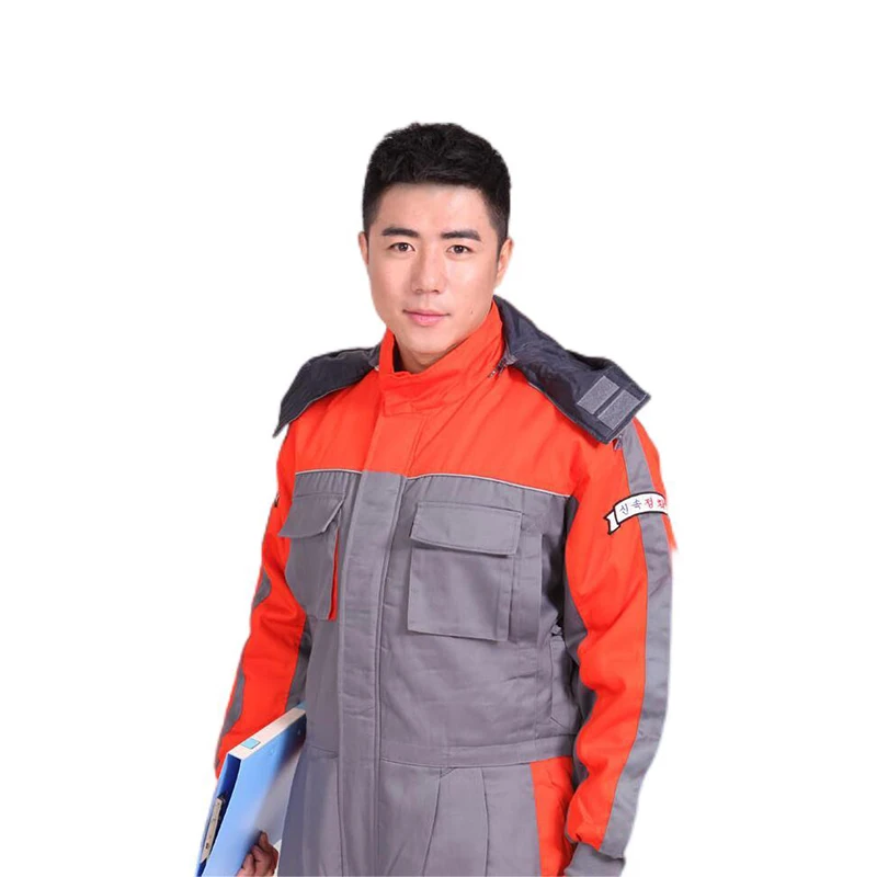 Unisex safety Jacket Work Jacket Suit Sets Winter Polyester Cotton Jumpsuit Coverall Windproof Size M to 4XL Security Protection