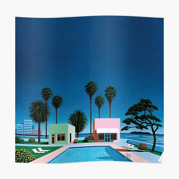 Hiroshi Nagai Art Print Vaporwave Aesth  Poster Modern Room Decor Print Wall Art Home Mural Painting Picture Funny No Frame