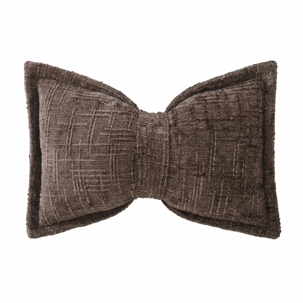 Bow Pressed Edge Pillow Cases Chenille Textured Decorative Sofa Cushion Covers Soft Breathable Throw Pillow Covers Sofa