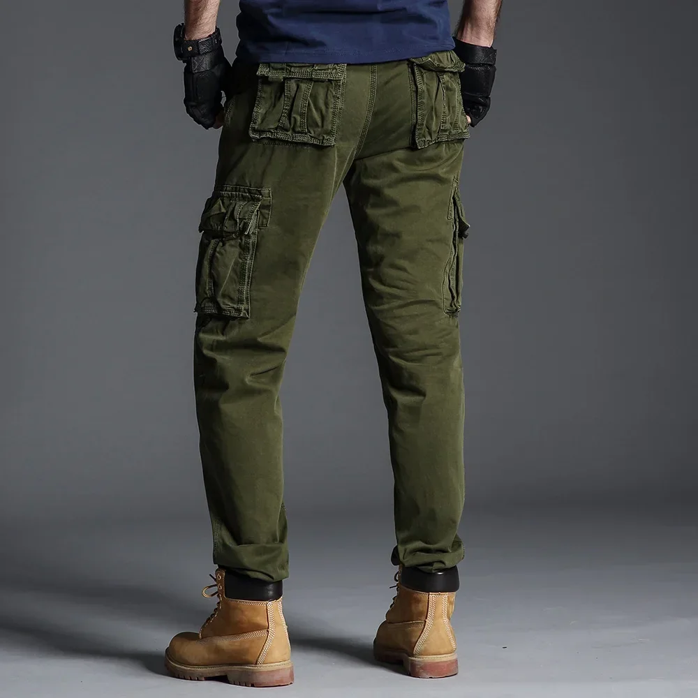 

Cargo Pants for Men Black Military Pants Green Army Side Many Pockets Trousers Male Chinos Men Blue Khakis Cotton Trousers Men