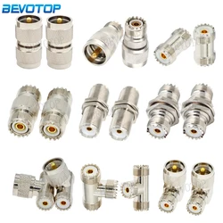 1Pcs UHF PL259 Male to UHF SO239 Female Straight Right Angle RF Coaxial Adapter Connector Test Converter 50 Ohm High-Quality