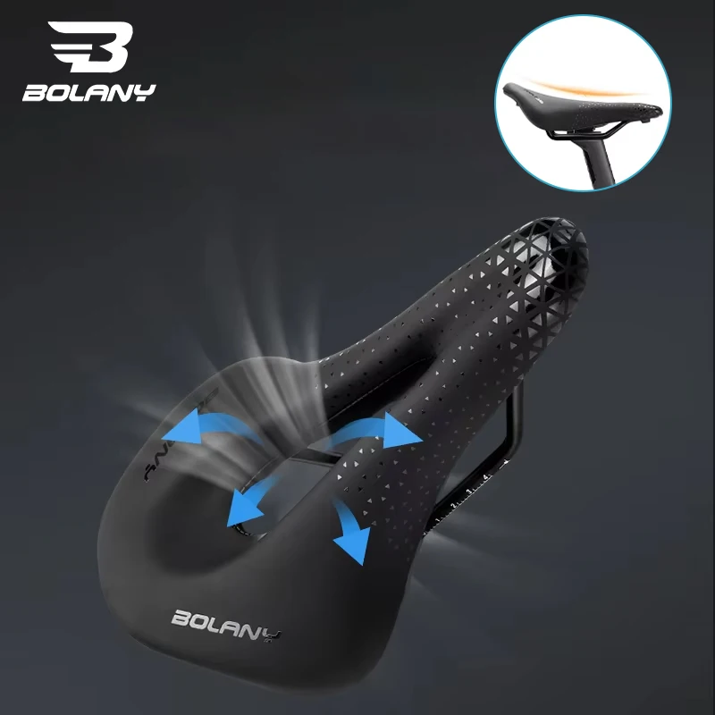 

Седло для шоссейного велосипеда BOLANY, MTB велосипедное сиденье, сверхлегкое дышащее полое гелевое велосипедное удобное противоударное сиденье, детали для шоссейного велосипеда